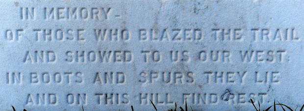 An inscription on a monument